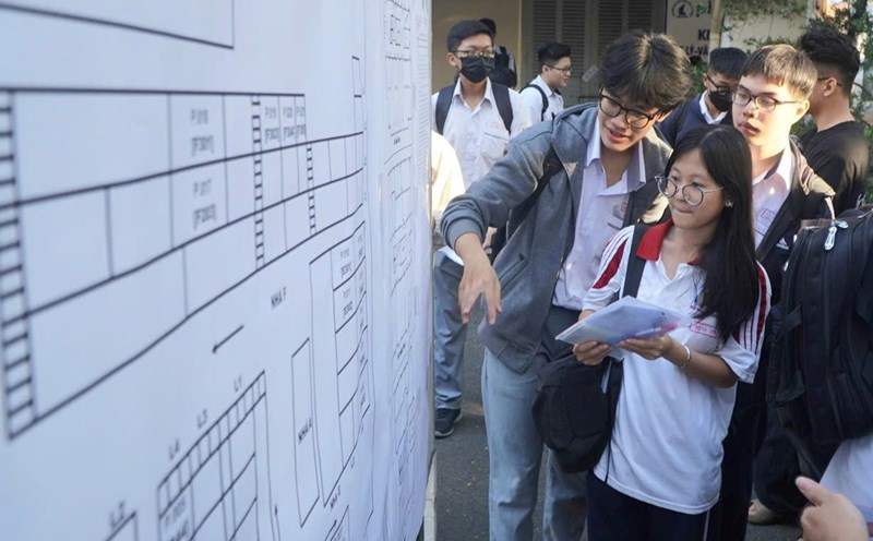 Candidates taking the first round of the Ho Chi Minh City National University's competency assessment exam in 2025. Photo: Chan Phuc