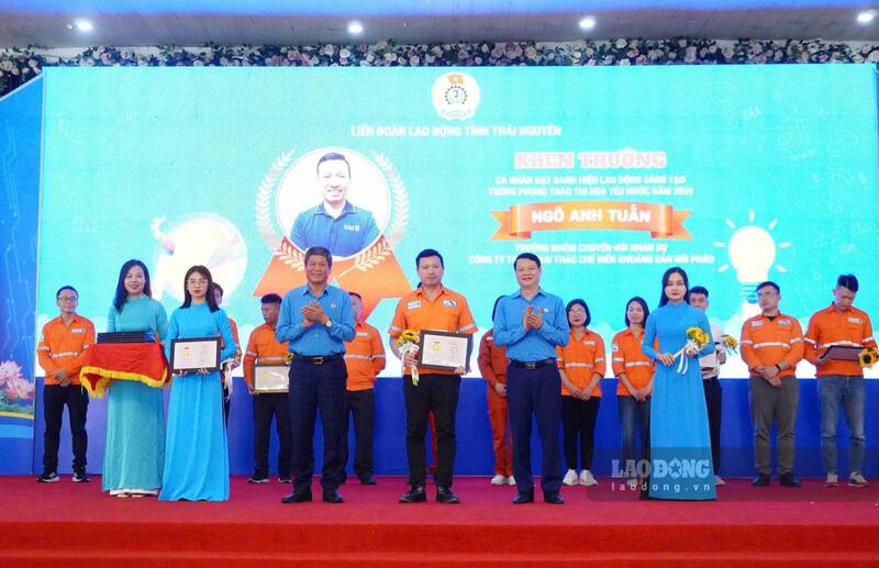 Thai Nguyen Labor Federation resume el mes de los trabajadores en 2025. Foto: Lam Thanh