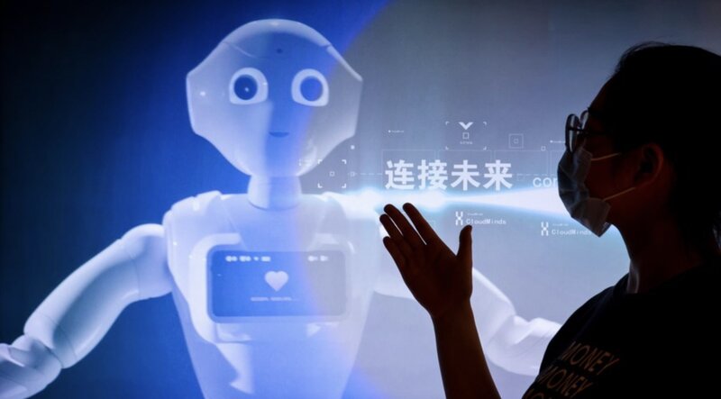 The development speed of the AI industry is increasing rapidly. Photo: Xinhua