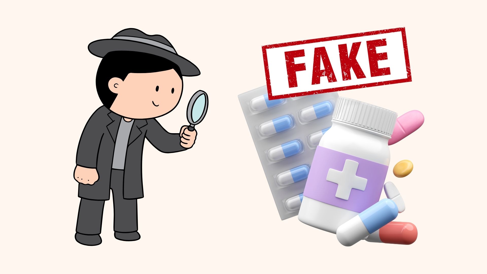 El Ministerio de Salud muestra como identificar y evitar drogas falsas. Grafico: Linh Dan