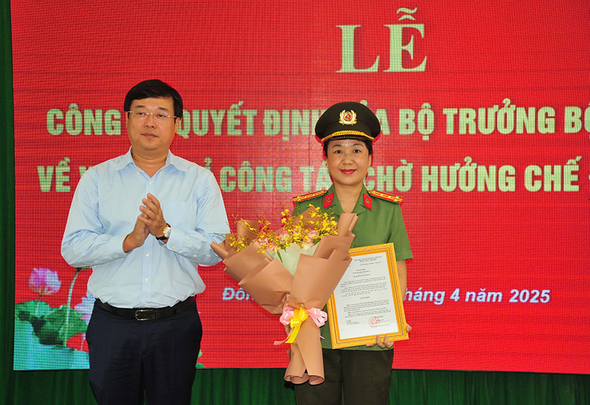 Colonel Vo Thi Hoai Ngoc was assigned to be in charge of Dong Thap Provincial Police from May 1, 2025. Photo: Dong Thap Provincial Police