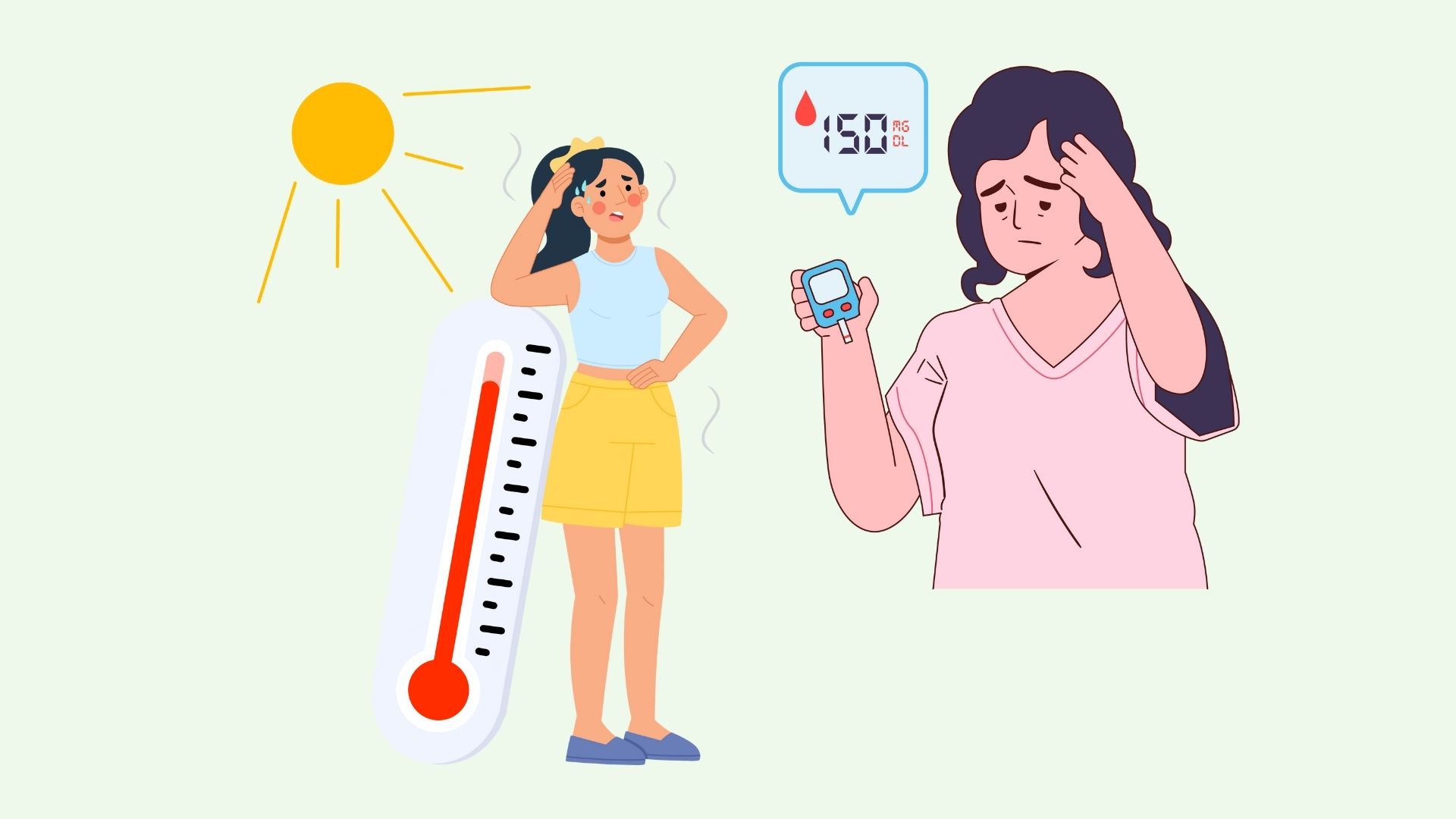 Hot weather changes the way the body controls blood sugar. Graphics: Linh Dan