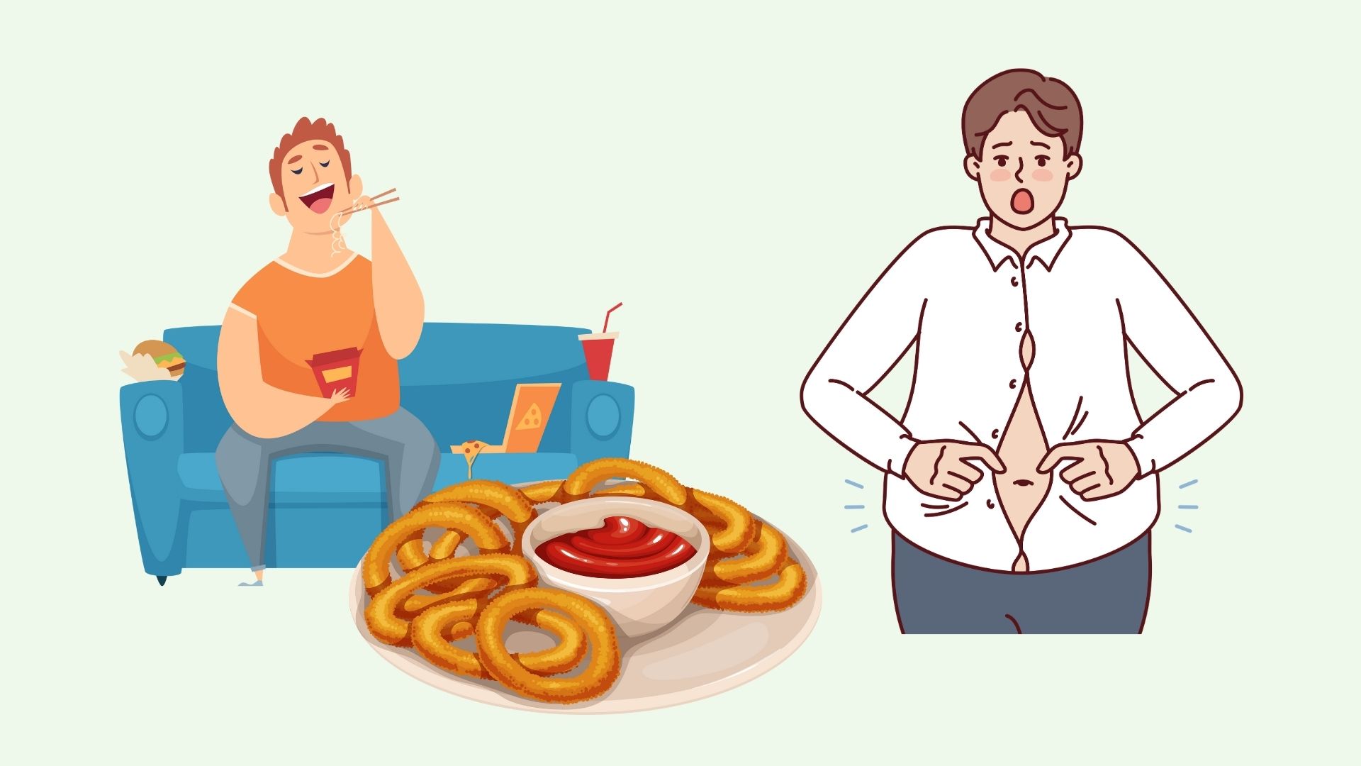 La causa subyacente de tu aumento de peso despues de las vacaciones. Diseñado por Linh Dan