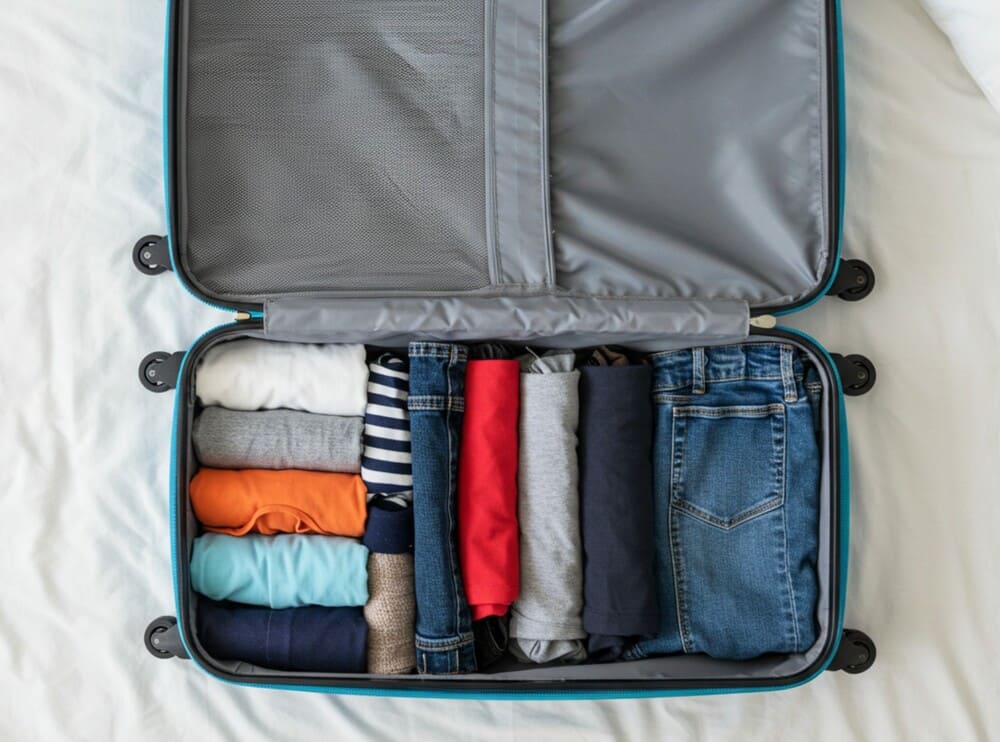 Compacting clothes and making the most of space helps bring many conveniences when using suitcases. Photo: Tuan Dat