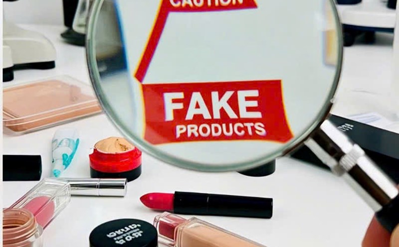 Check the business of cosmetics as fake goods on social networks and e-commerce platforms. Graphics: Thuy Linh