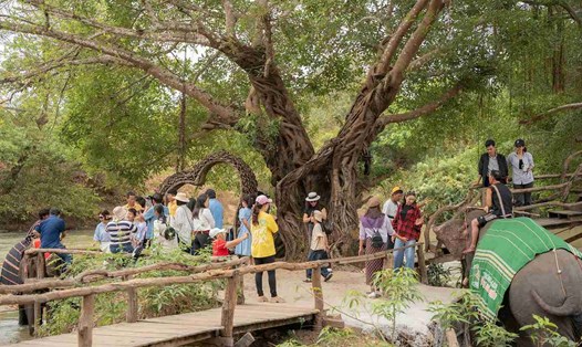 Lượng khách du lịch đến tỉnh Đắk Lắk tăng mạnh trong dịp nghỉ lễ 30.4 và 1.5. Ảnh: Bảo Trung