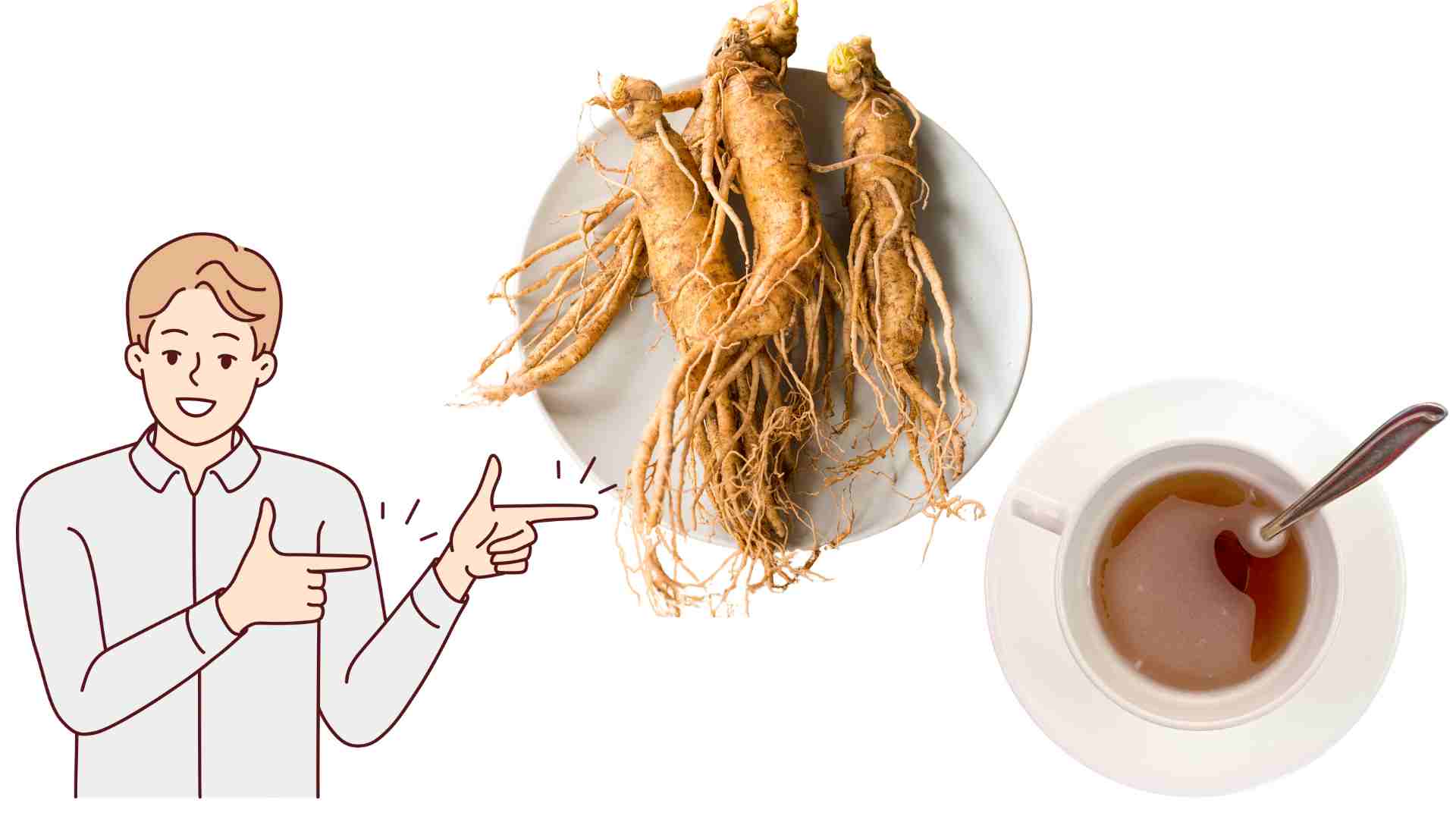 El jengibre es bueno para la salud. El dibujo: Baja la nube