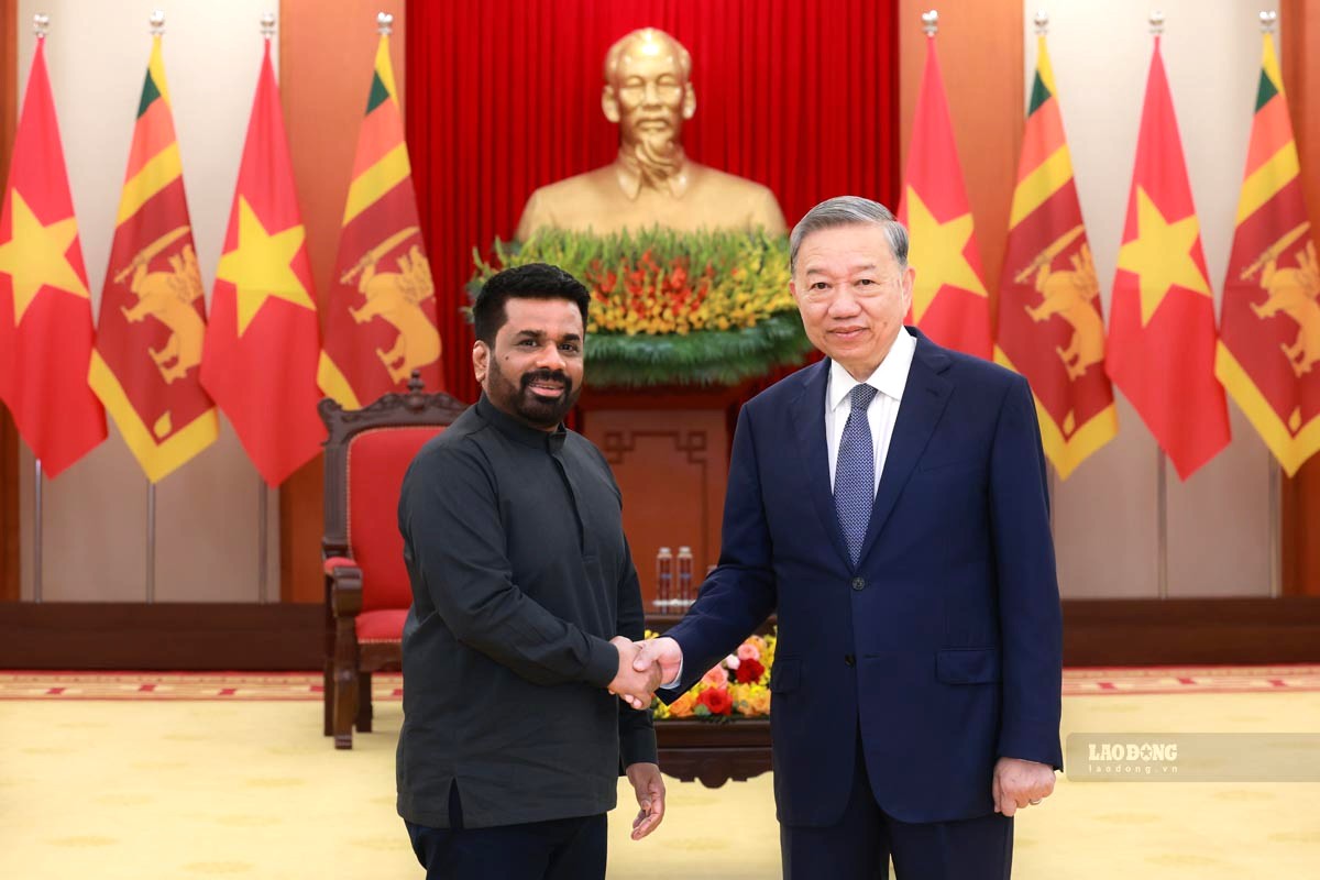 General Secretary To Lam received Sri Lankan President Anura Kumara Dissanayaka. Photo: Hai Nguyen