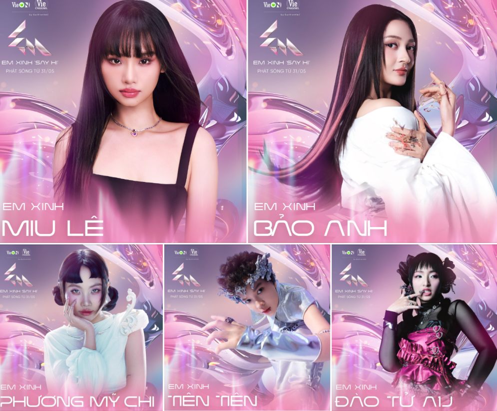 Dàn sao nữ góp mặt trong chương trình Em xinh say hi. Ảnh: Nhà sản xuất