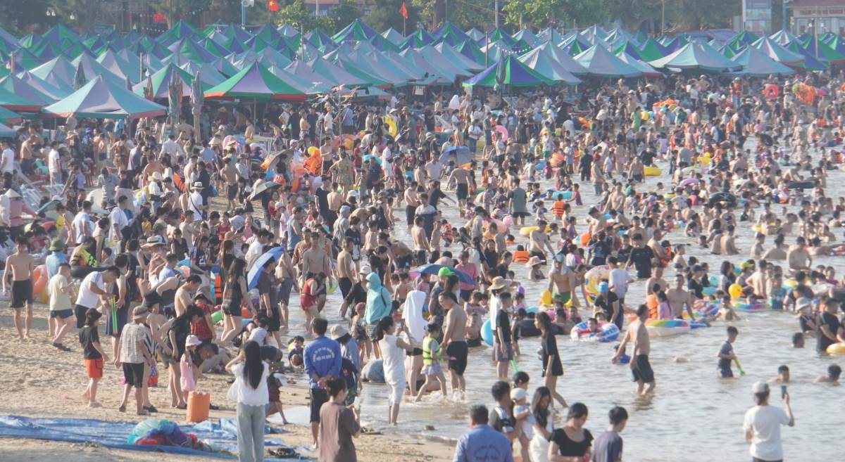 La playa de Do Son, en el sureste de Hai Phong, en el sureste de 3.5. Imagen: El amanecer