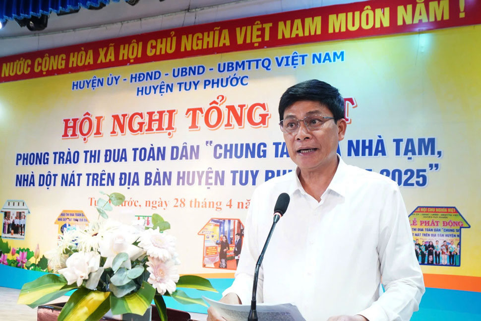 Ông Huỳnh Nam - Chủ tịch UBND huyện Tuy Phước. Ảnh: Hoài Luân