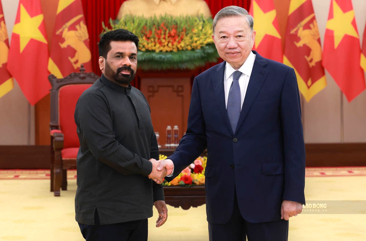 Tổng Bí thư Tô Lâm tiếp Tổng thống Sri Lanka Anura Kumara Dissanayaka. Ảnh: Hải Nguyễn