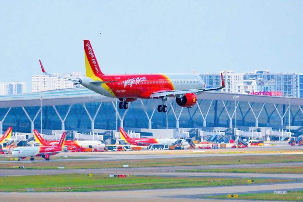 Vietjet da trien khai giai phap cong nghe tiet kiem nhien lieu va tri tue nhan tao cho nganh hang khong. Anh: Vietjet