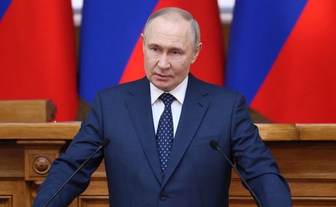 El presidente ruso Vladimir Putin. Imagen de la ciudad de Moscu