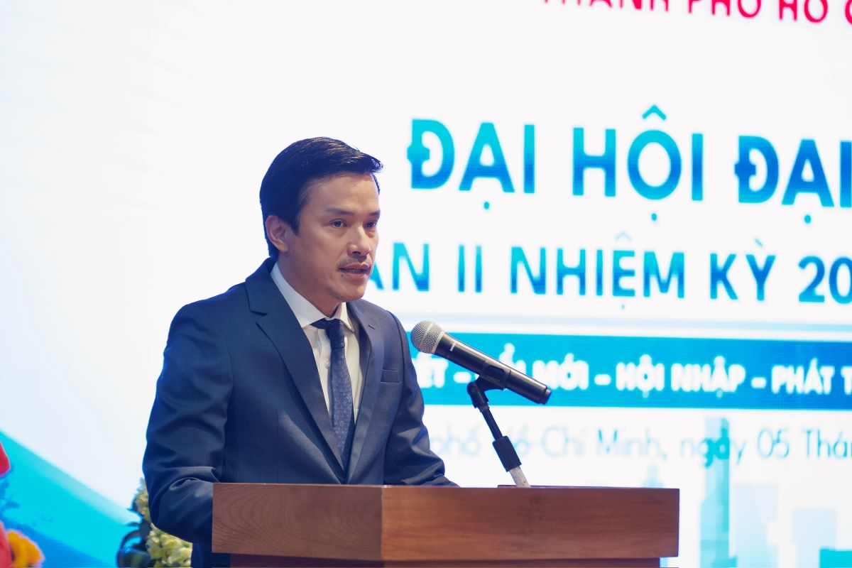 Ong Nguyen Nam Nhan, Pho giam doc So Van hoa va The thao TPHCM chuc mung va phat bieu tai Dai hoi Dai bieu lan 2 nhiem ky 2025-2030 cua HBSF. Anh: Phong Le