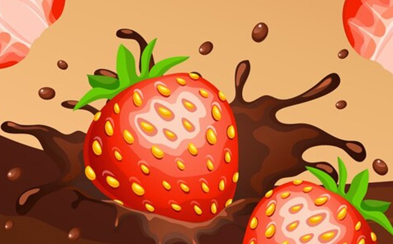 Dark chocolate and strawberries are not only a perfect combination for taste but also bring many great health benefits when enjoyed together. Graphics: Thien Nhan