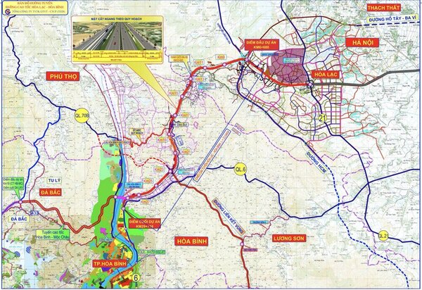 Mapa de la ruta del proyecto de la autopista. Imagen de la Universidad de Michigan