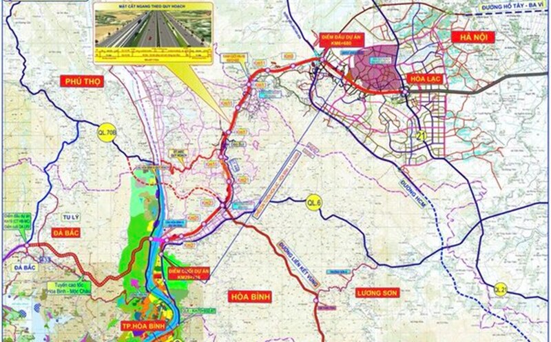 Diagram of the expressway project route. Photo: DTM