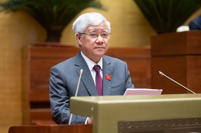 Politburo member, Secretary of the Party Central Committee, Chairman of the Central Committee of the Vietnam Fatherland Front Do Van Chien said: Voters are worried that if there is no specific solution, some capable cadres and civil servants will resign due to having to go away from home. Photo: Quochoi.vn