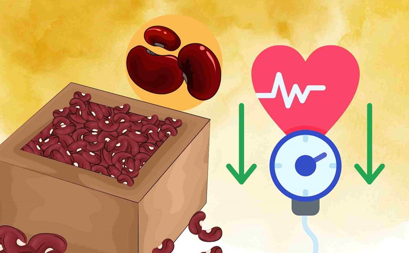Lower high blood pressure effectively with familiar beans in the kitchen. Graphics: Dinh Dinh
