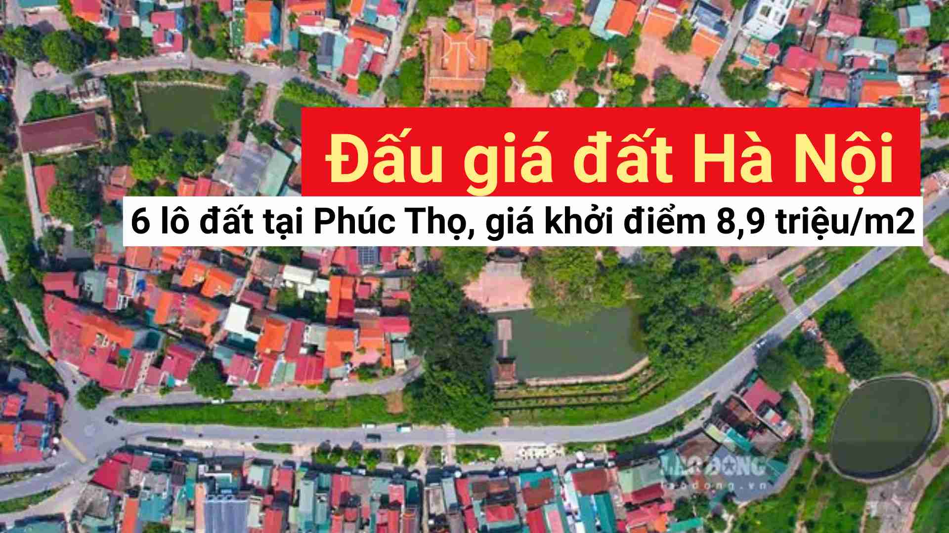 Subasta de tierras 5.5: 6 parcelas en el piso de Phuc Tho, precio inicial de 8.9 millones por m2