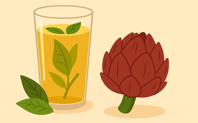 Detoxify the liver with artichoke leaves. Graphic photo: Hoang Loc