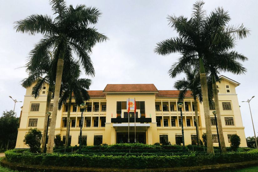 After the arrangement of administrative units, the headquarters of the People's Committee of Nong Son district, Quang Nam province was handed over to Trung Phuoc town, Nong Son district for management and use. Photo: Hai Hoang