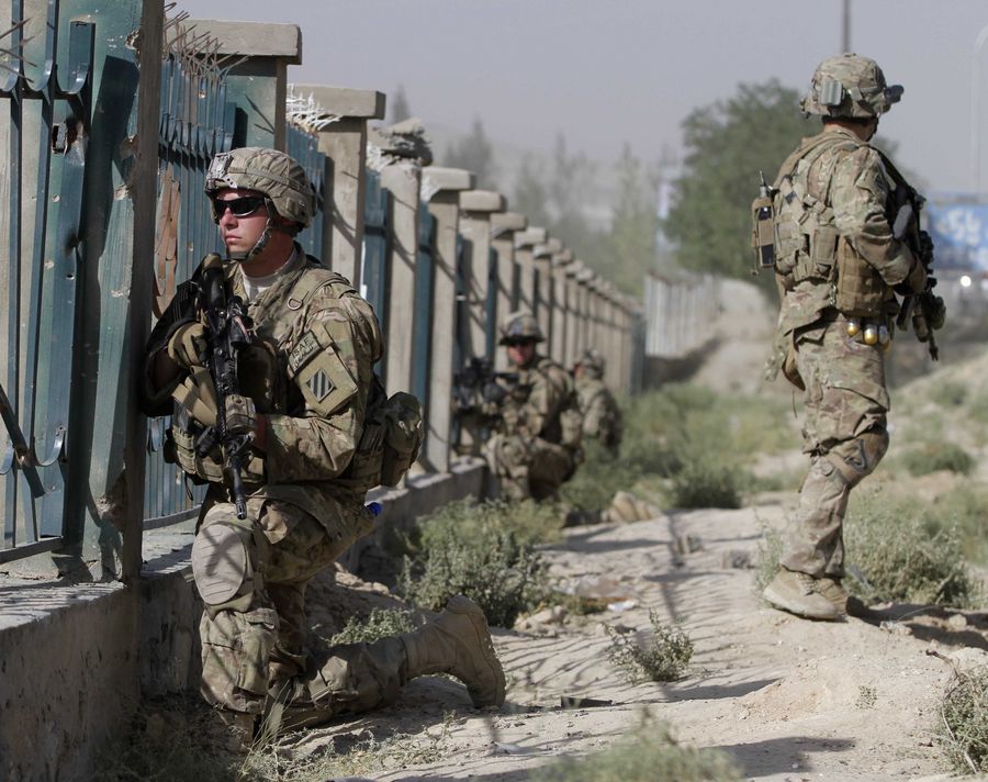 Quan nhan My tuan tra o Afghanistan nam 2013. Anh: Xinhua