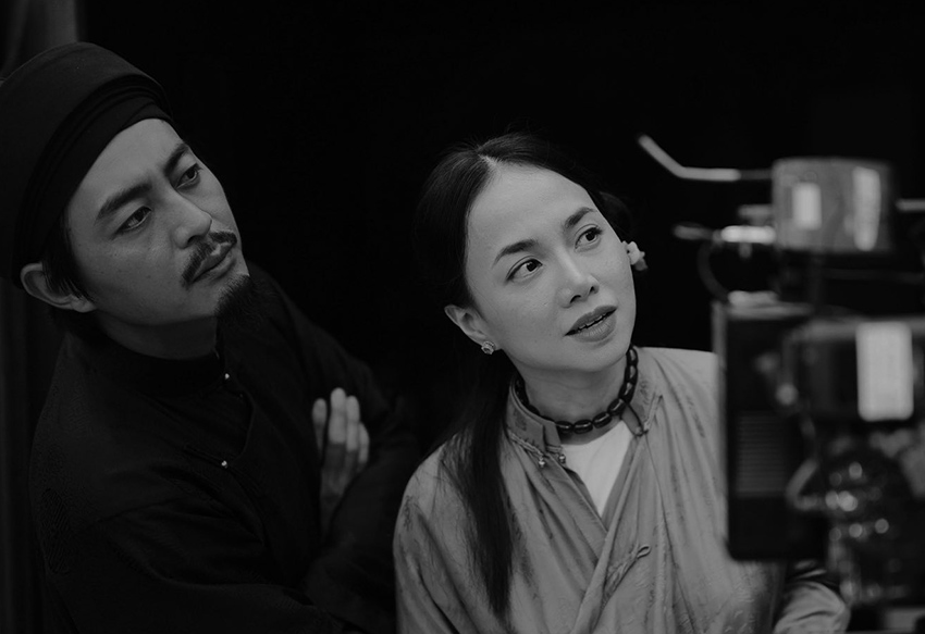 Quoc Huy and Dinh Ngoc Diep in a scene of "Detective Kien: Ky an khong dau". Photo: Provided by the producer of the movie Investigator Kien