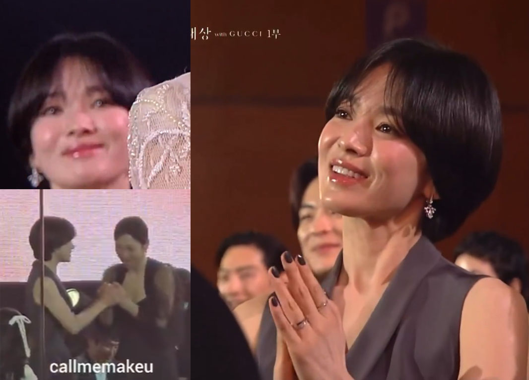 Song Hye Kyo llora de alegria por su compañera Yeom Hye Ran. Imagen: cortada de un video