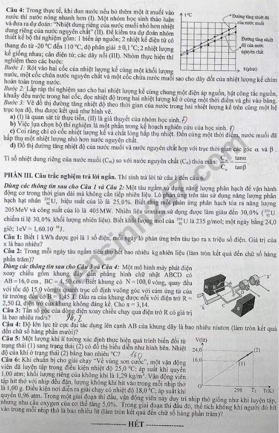 De thi thu tot nghiep THPT 2025 mon Vat li - So GDDT Nghe An dot 1. Anh: Tuyensinh247