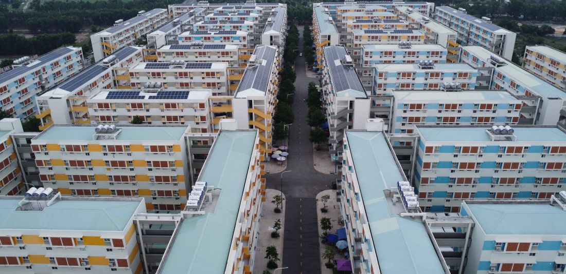Las viviendas para trabajadores en el Pacifico. Imagen: El peso