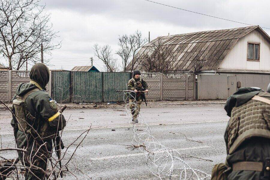 Ukrainian soldiers in Irpin, Ukraine. Photo: Xinhua