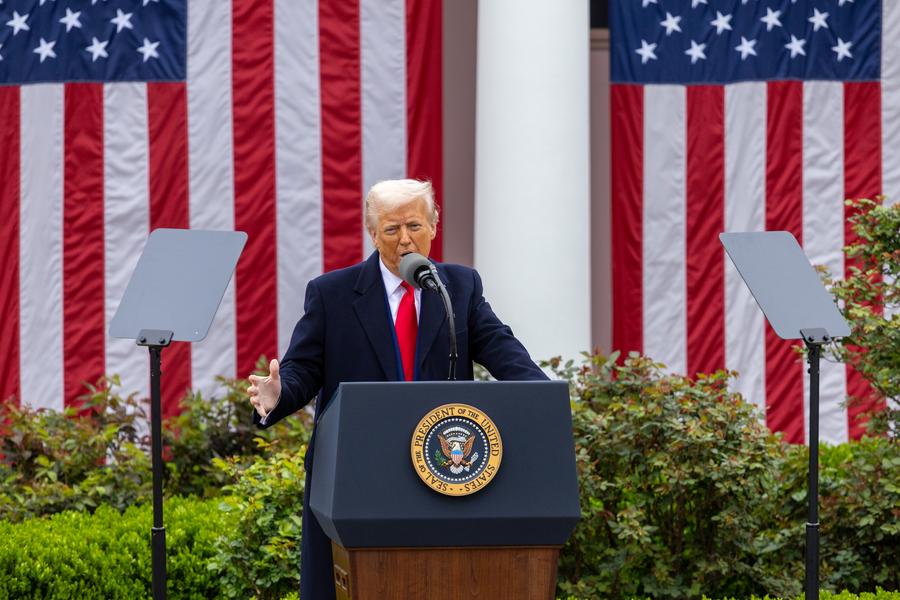 US President Donald Trump said that when oil prices fall, Russia will want to reach a peace agreement in Ukraine. Photo: Xinhua