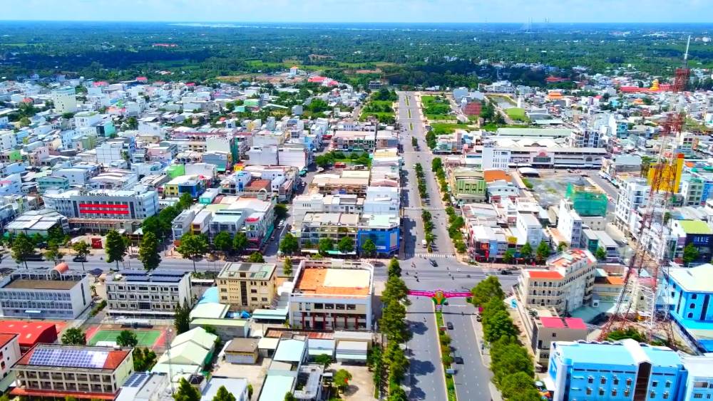 Tỉnh Đồng Tháp nhìn từ trên cao. Ảnh: Phong Linh.