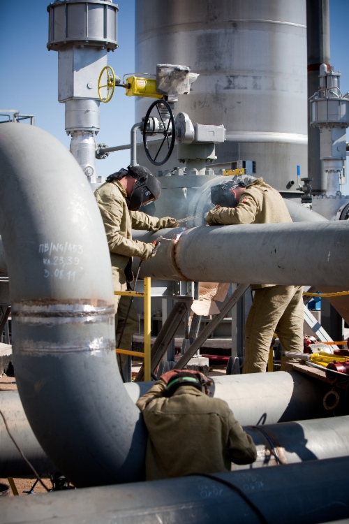 Duong ong Nord Stream trong qua trinh xay dung. Anh: Gazprom