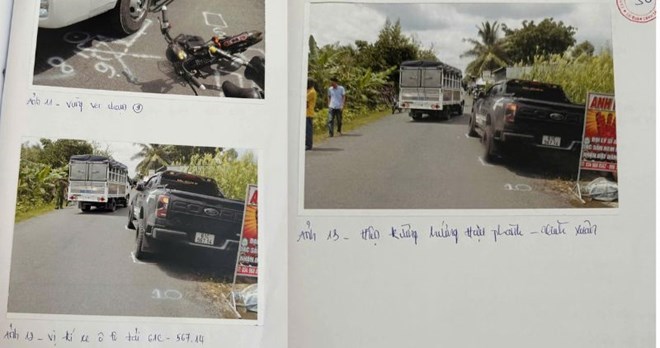 Sau vụ nổ súng, công an xem xét lại hồ sơ tai nạn khiến nữ sinh tử vong. Ảnh: Công an cung cấp