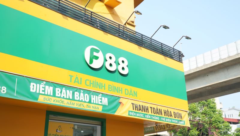 F88 la chuoi cua hang tai chinh binh dan dan dau trong mang tai chinh thay the tai Viet Nam. Anh: F88