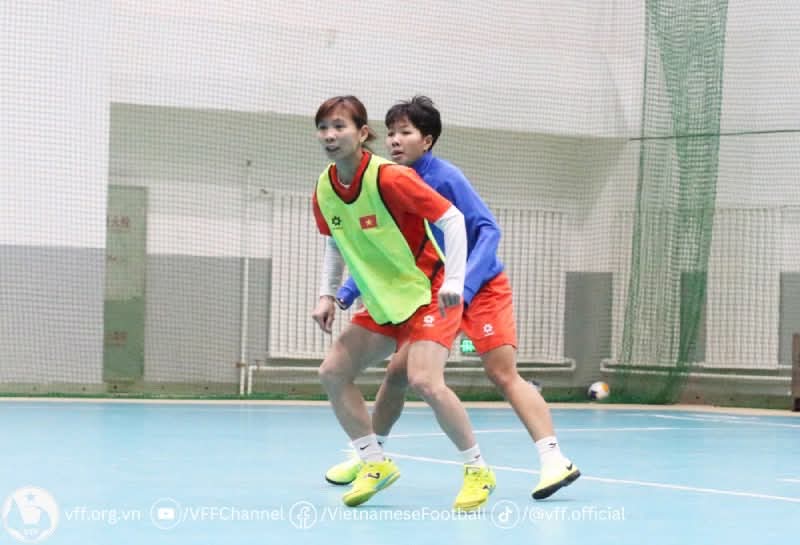 Player Tran Thi Thuy Trang of the Vietnam women's futsal team. Photo: VFF