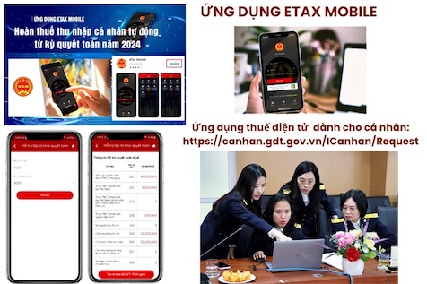 The eTaxMobile application helps individuals to perform operations on the application and get a tax refund quickly, saving time and without having to go directly to the tax office to complete procedures. Photo: Tax Department