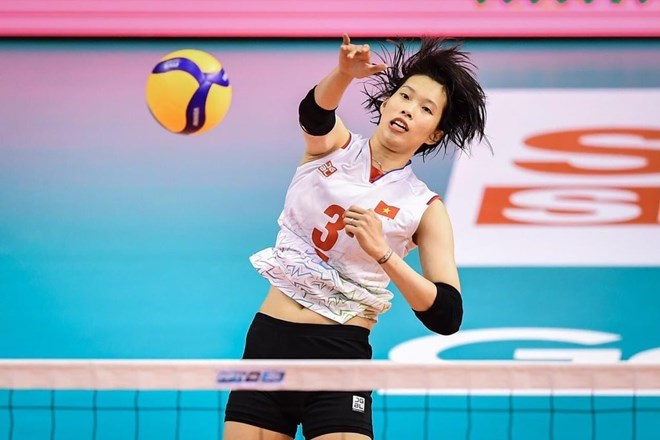 Thanh Thuy la doi truong cua tuyen bong chuyen nu Viet Nam. Anh: VFV