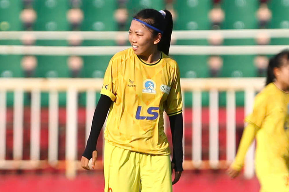 Huynh Nhu showed impressive form in the Ho Chi Minh City women's club jersey. Photo: Thanh Vu