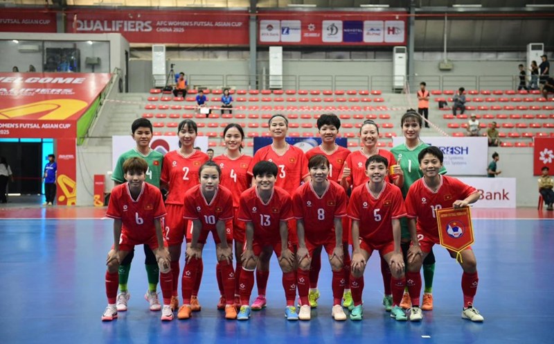 The Vietnam women's futsal team is aiming for a ticket to the World Cup. Photo: VFF
