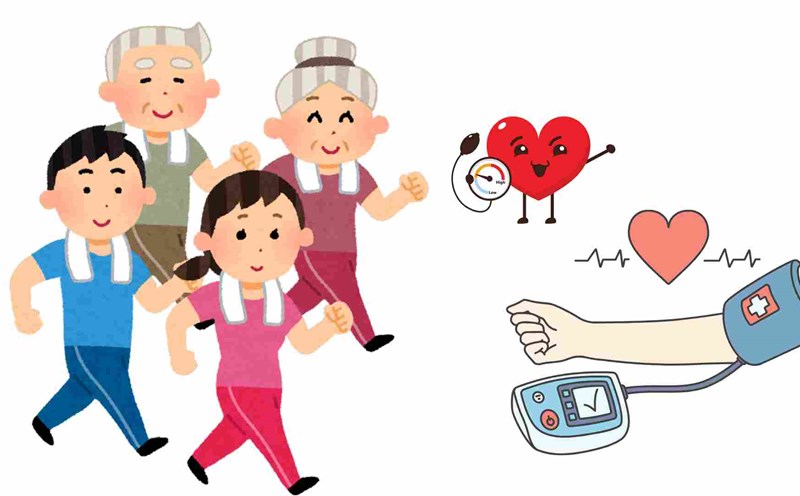 Physical activities help improve high blood pressure. Graphics: Ha May