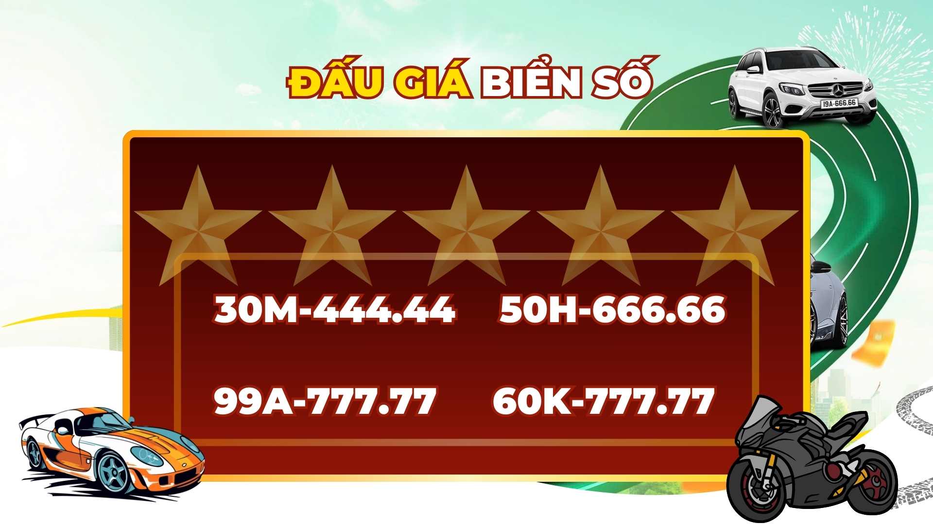 El precio de las placas de los autos de la marca en la subasta de las placas del 7.5