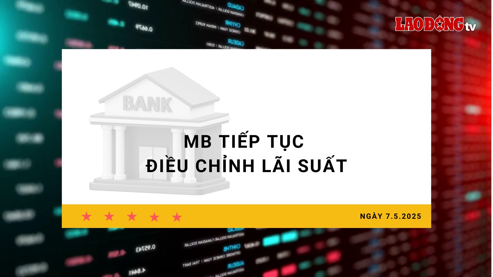 Interest rate 7.5: MB continues to adjust interest rates