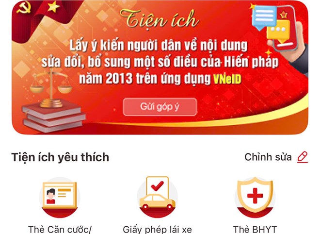 Bộ Công an hướng dẫn các bước góp ý sửa Hiến pháp 2013 trên VNeID