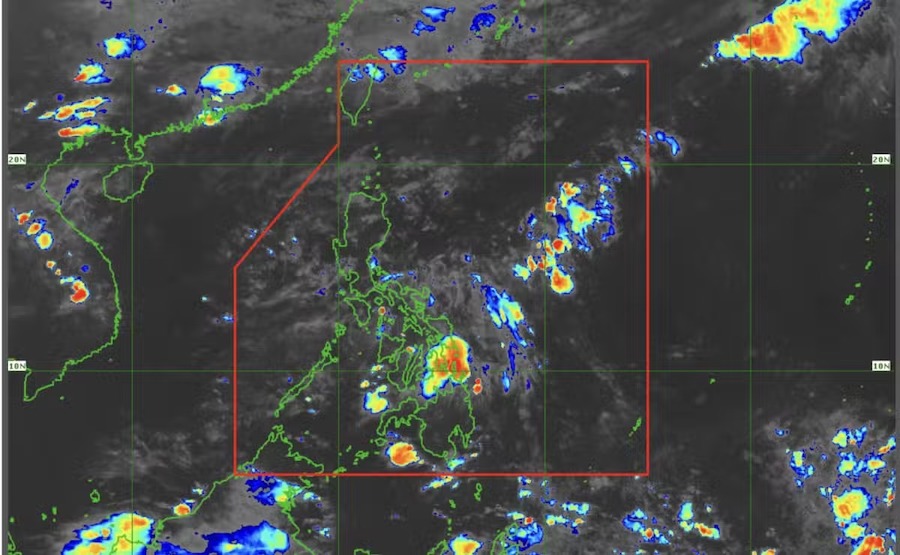 Vi tri ap thap tren bien vao 7h sang 7.5.2025. Anh ve tinh: Pagasa