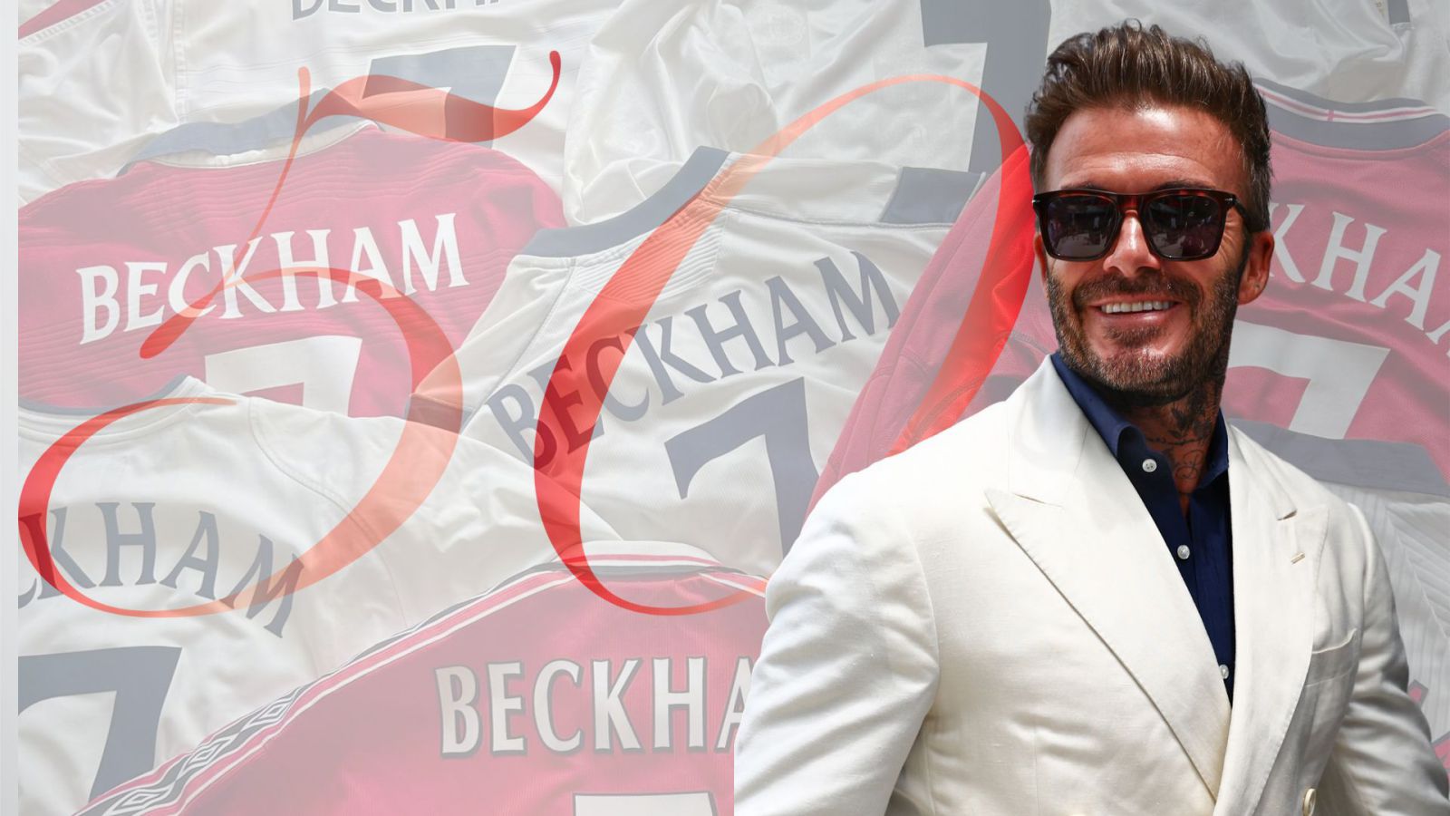 David Beckham turns 50. Graphic photo: Le Vinh