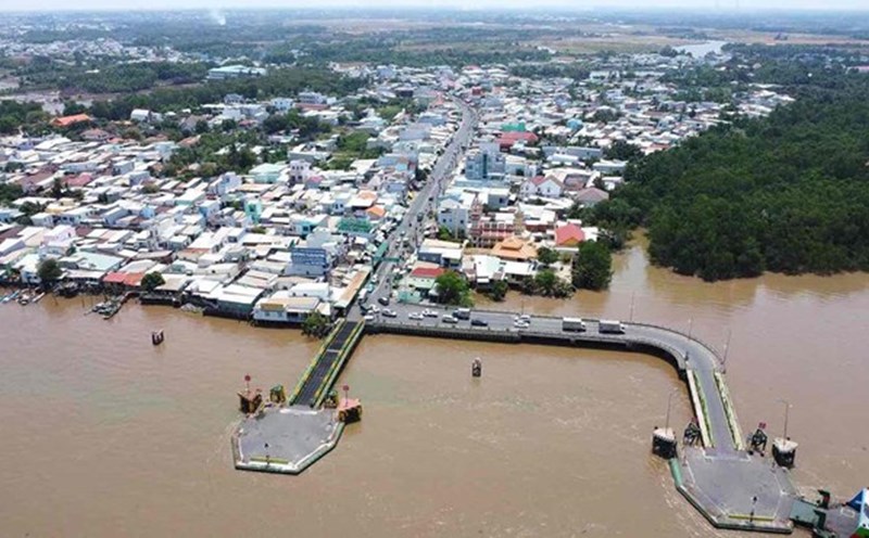The area where the project to build Cat Lai bridge will be implemented will replace Cat Lai ferry connecting to Ho Chi Minh City. Documentary photo: HAC
